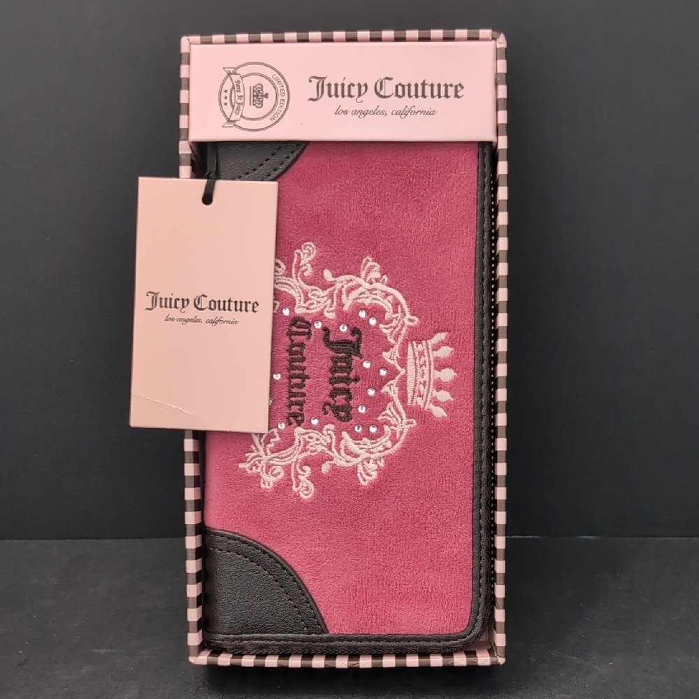 Juicy Couture Women's NWT,Pink/Black Raspberry Tart Wallet.